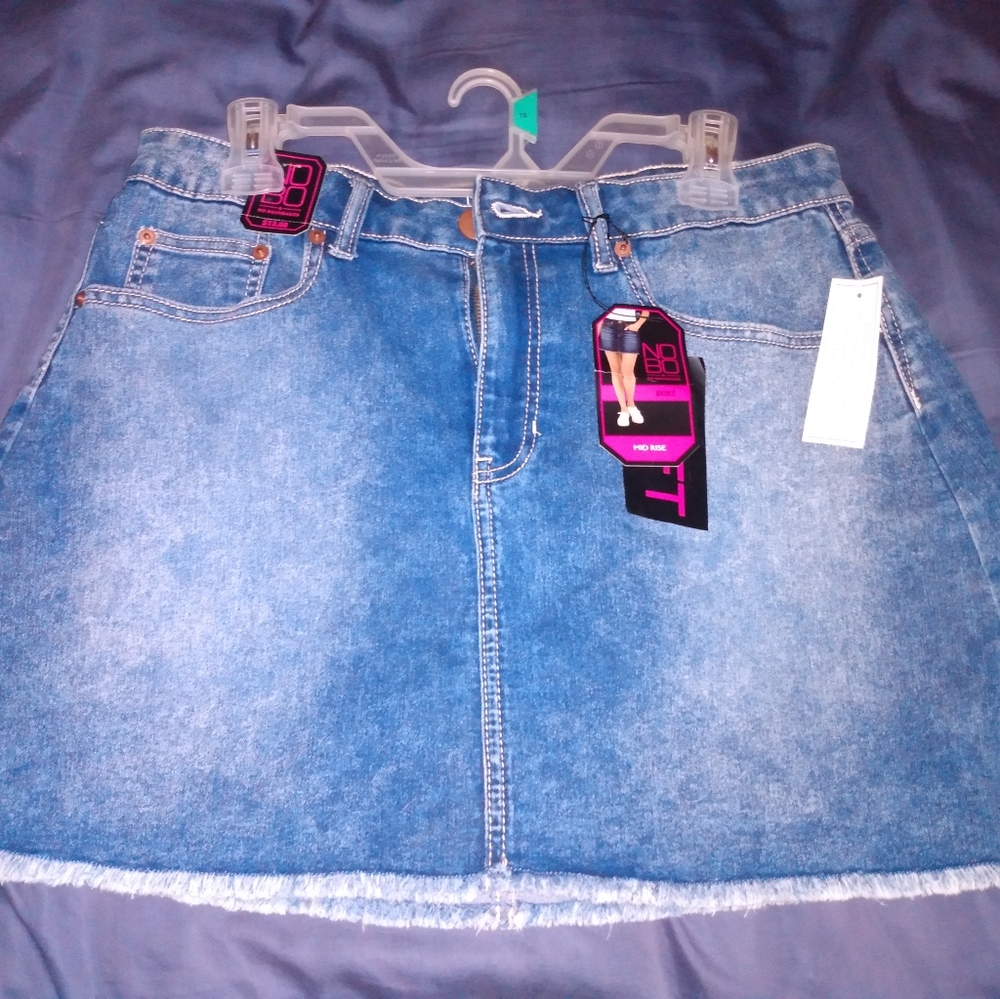 Denim mini skirt